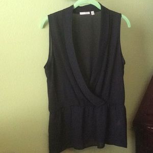 NWOT Halogen Sheer Wrap Front Elastics Waist Sz L